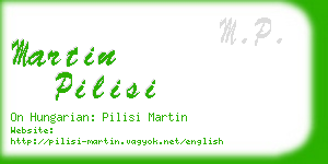 martin pilisi business card